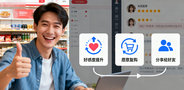 买家用优惠券感受到了优惠，对店铺的好感度会增长