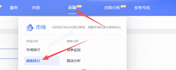 我们进入生意参谋点击市场，搜索排行.png