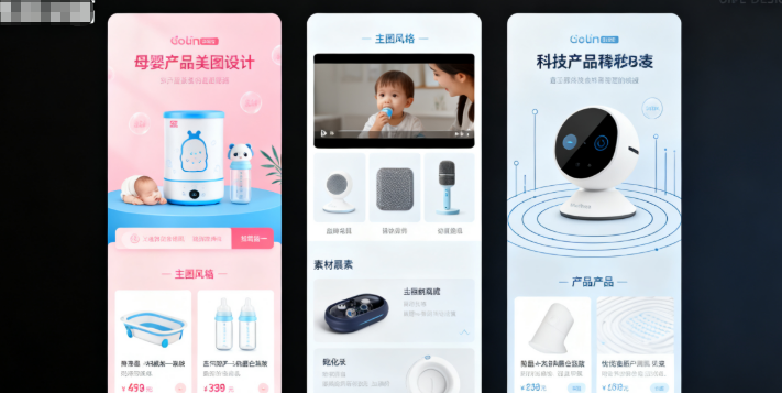 详情页的颜色搭配和整体风格得对上才行 详情页的颜色搭配和整体风格得对上才行