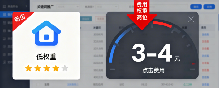新店权重不足 费用过高.png 新店权重不足 费用过高.png