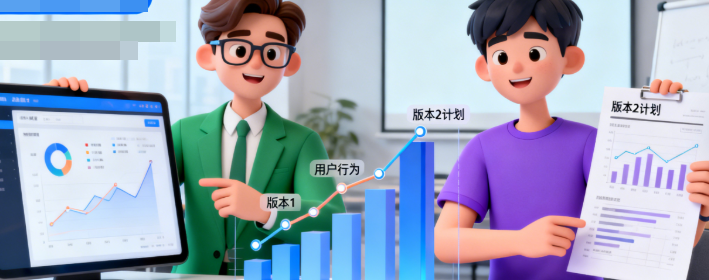 运用两个不同版本的计划,来对比用户行为产生的数据 运用两个不同版本的计划,来对比用户行为产生的数据