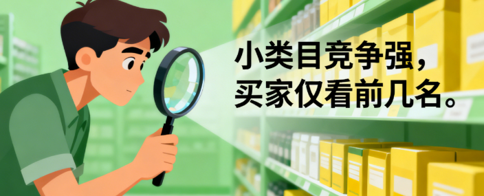 一些比较小的类目的话，它的竞争力是比较强的