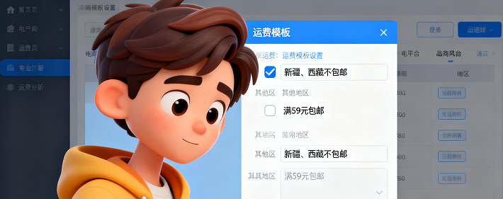 我们的运费模板可以根据我们的自身情况来进行选择
