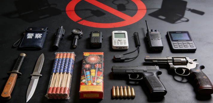 这些危险物品绝对禁售，匕首、武士刀等管制刀具，烟花爆竹、仿真枪、弹药、都不行