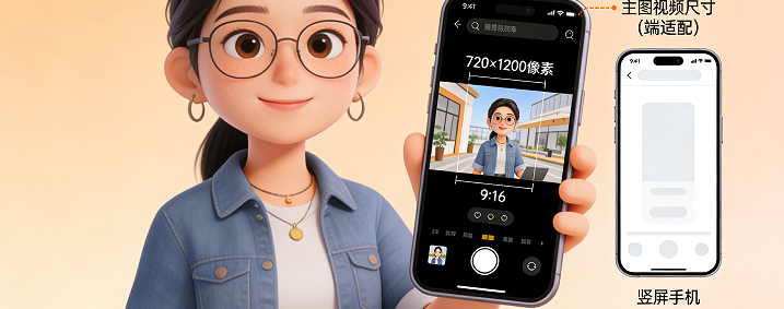 720×1280像素是（9:16竖屏比例）