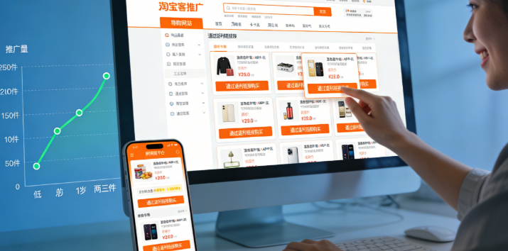 做淘宝客推广得有一定规模，最少得达到两三百件的推广量才行