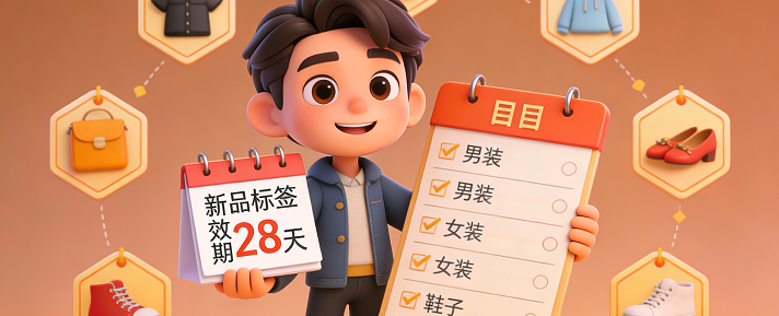 淘宝新品标签主要取决于商品的类目