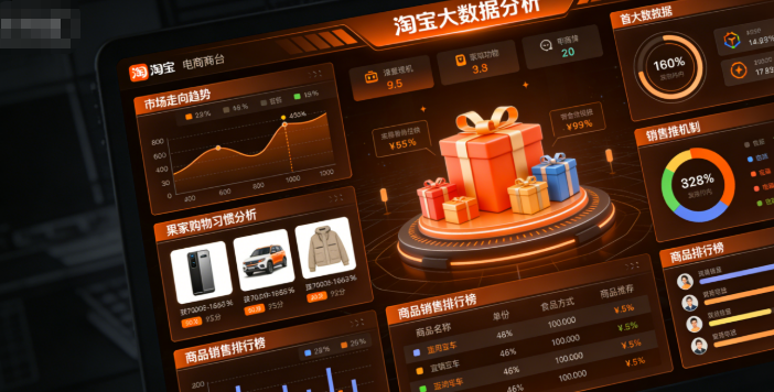 淘宝大数据分析平台它能帮商家和买家搞懂市场的走向、买家的购物习惯还有商品卖得怎么样。