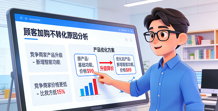 无非就是你的竞争商家的产品升级，或者比你便宜一点。