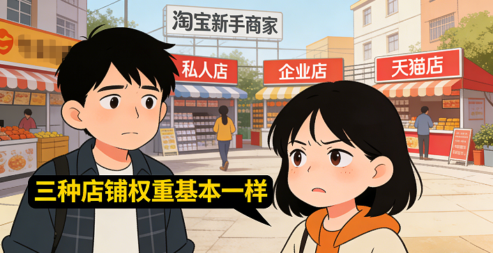 这几个店铺的权重基本上是一样的。不会有太大的差别。