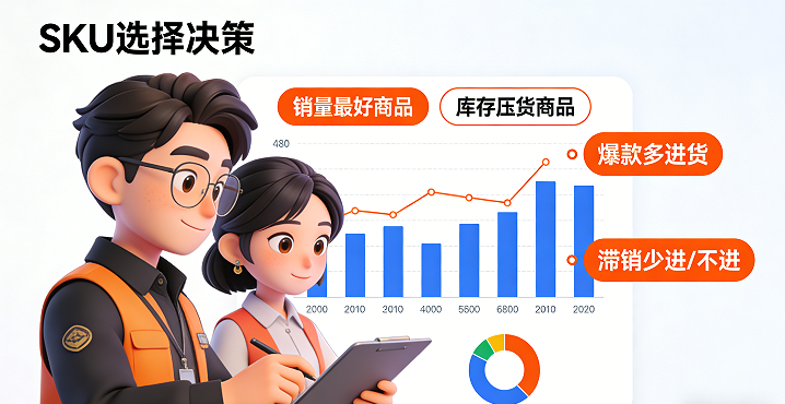 通过商品的SKU发现哪种商品销量最好，哪种商品有大量库存压货