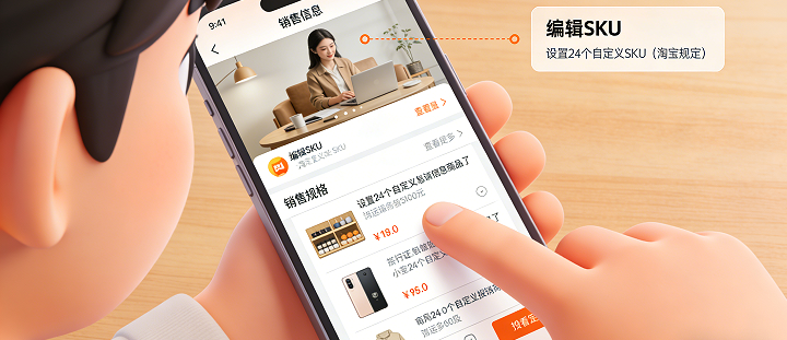 淘宝平台规定，只能设置24个自定义的SKU。