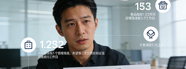 店铺的商品违规，一般处理时间是1-3个工作日